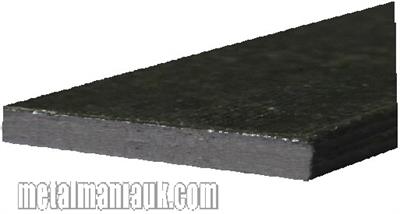 Buy Black Flat steel strip 75mm x 6mm