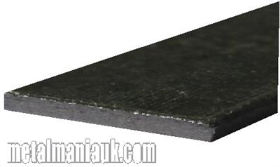 Buy Black Flat steel strip 75mm x 3mm