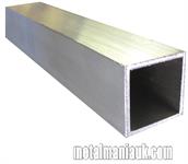 Aluminium box section 6063T6 spec 25mm x 25mm x 2mm